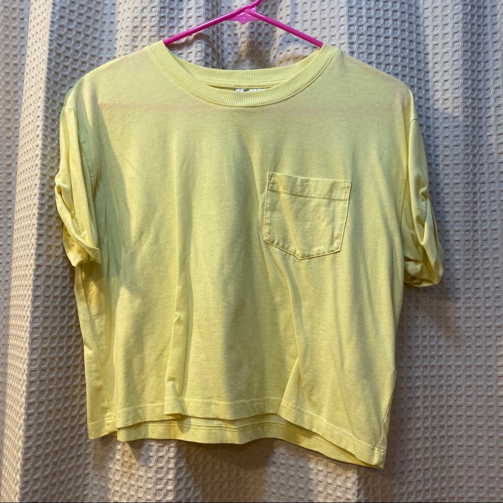 yellow crop top